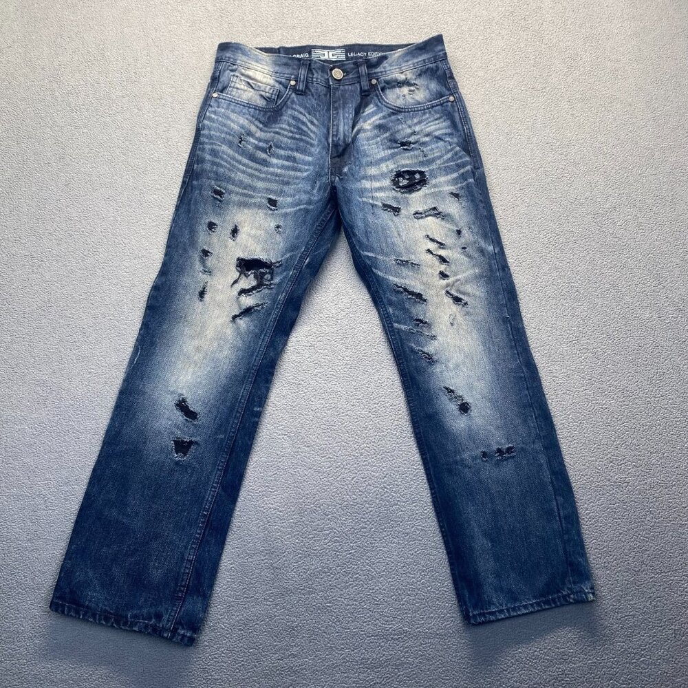 Jordan Craig Legacy Edition Jeans Men Size 34X30  Distressing